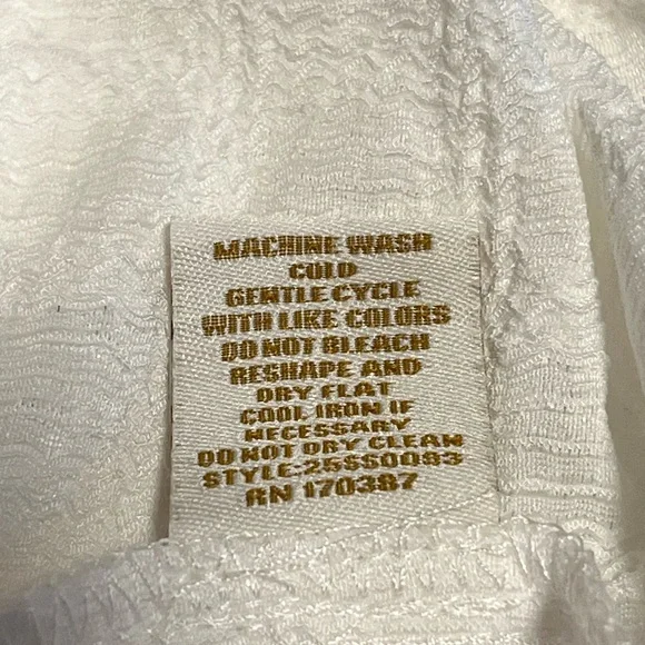 Cocobleu NY Cottagecore Button, Short Sleeve Top, Ruffled Collar, Sz S, White - Picture 7 of 9